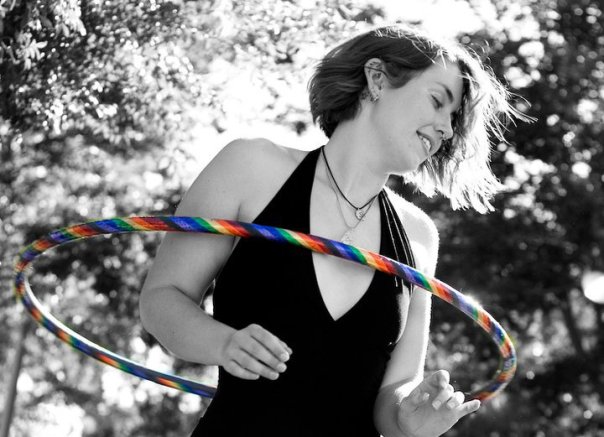 Allisone spinning in the sun during 2nd Saturday, June 2010. Photo by Tina Horton